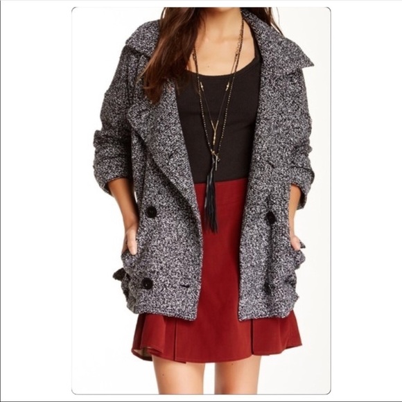 Free People Jackets & Blazers - FREE People Slouchy wool blend Moto jacket size M